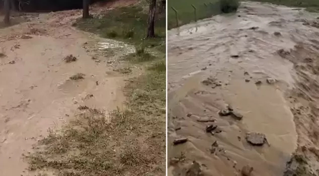 Kırşehir was hit by a flood, and agricultural lands were submerged.