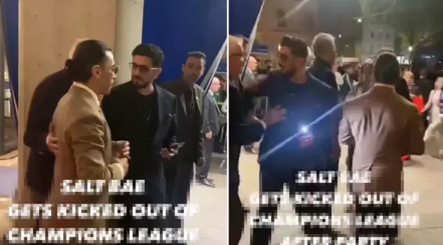 Nusret got a cold shower! He was not allowed into the Champions League party and was kicked out at the door.