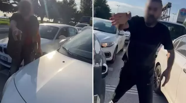 In traffic, he attacked a woman in front of her children and threw a phone at her face.