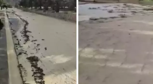 The sudden rain in Ankara caused a flood.