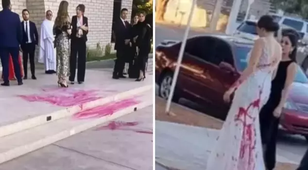 The groom's family attacked the bride, claiming that she was poor.