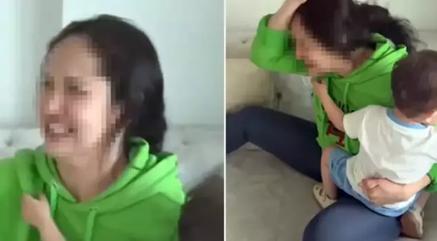 She went into a rage and inflicted violence on the baby in her arms.