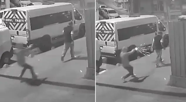 The man he was chasing was showered with bullets.
