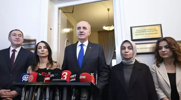 The Speaker of the Grand National Assembly of Turkey, Kurtulmuş, Visited the DEM Party.