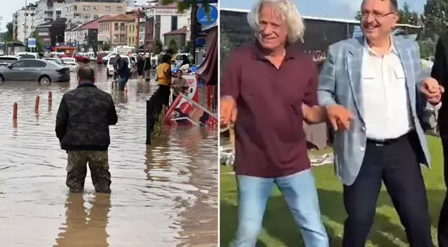 The claim is an event! While the flood takes away Trabzon, the mayor is in Amsterdam.