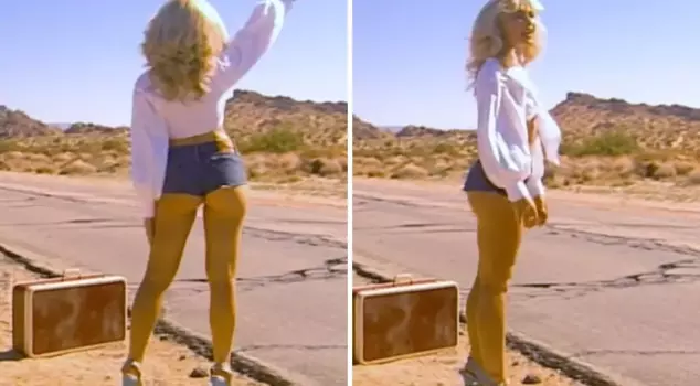 The famous singer, wearing a short shorts, shook social media while filming a video in the desert.