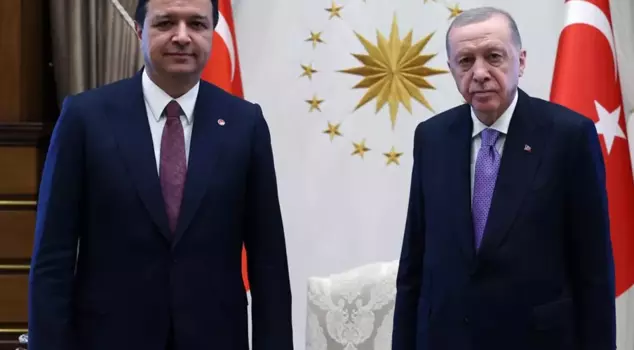 الرئيس أردوغان استقبل رئيس حزب السعادة أريكان.