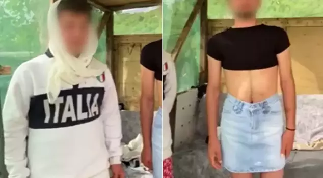 They made the thieves they caught wear skirts and filmed it.