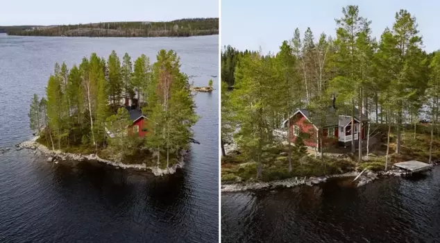 The price of an isolated island house in Sweden has caused astonishment.