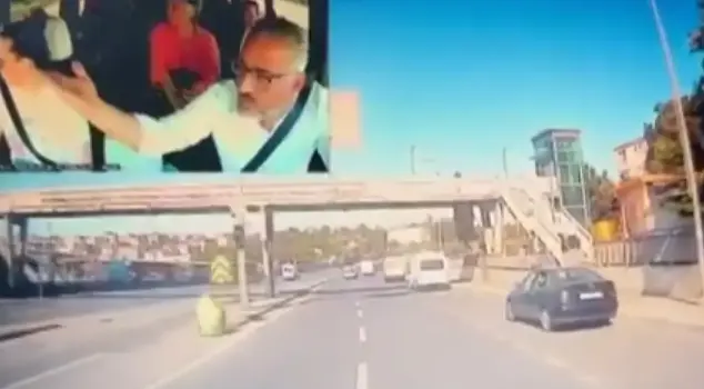 The city thug attacked the driver of the vehicle he hit with a knife.