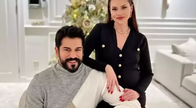 Burak Özçivit's love-filled celebration for his wife Fahriye Evcen.