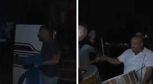 With the enactment of the execution package, the first releases have begun! They welcomed them with drums and horns.