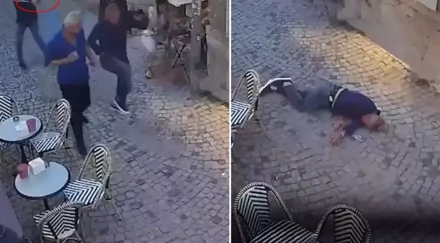 Businessman shot in armed attack caught on camera! He suddenly collapsed to the ground.