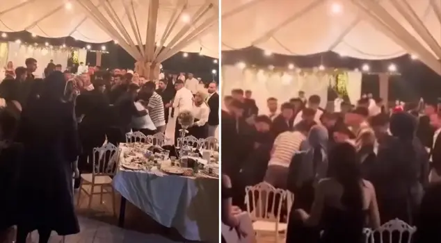 At the graduation ball, kicks and punches were flying in the air.