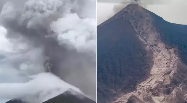 The Fuego Volcano in Guatemala erupted: over 500 people were evacuated.