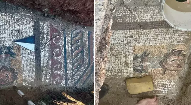 A 1500-year-old floor mosaic has been found in Kahramanmaraş.