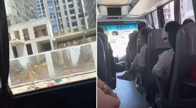 The intercity bus route got mixed up and entered the most unexpected place in Istanbul.