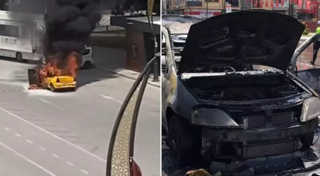 The taxi turned into a fireball with the flick of a lighter.