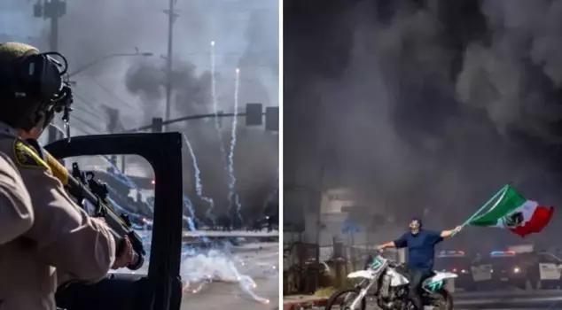 Los Angeles is ablaze: Protesters clashed with National Guard and set vehicles on fire.