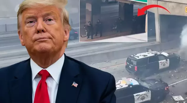 In the U.S., protesters attacked police officers who were trapped in an underpass.
