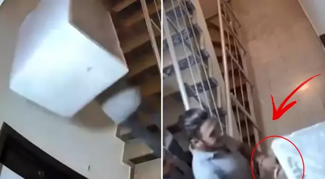 They stole slippers from the apartment where they brought the white goods and left.