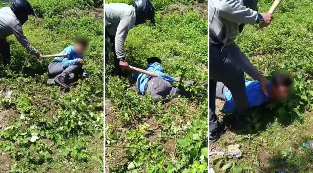 The young people who shared sexually explicit content were brutally beaten with a stick.