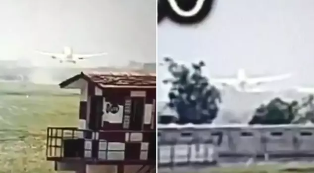 New footage from the plane crash in India! It crashed in seconds.