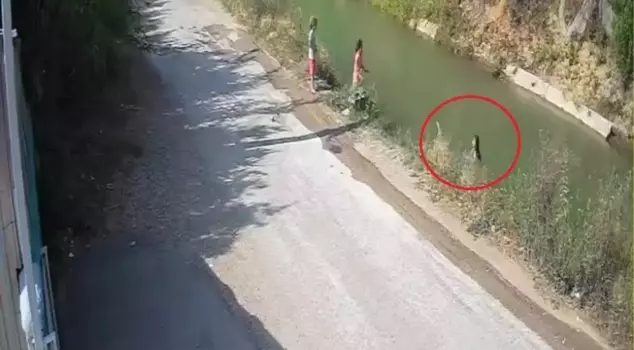 The child who fell into the irrigation canal lost his life: Those moments have emerged.