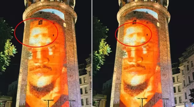 A notable detail in Galatasaray's light show.