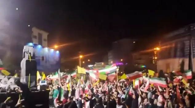 Iranians celebrated the retaliation against Israel in the streets.