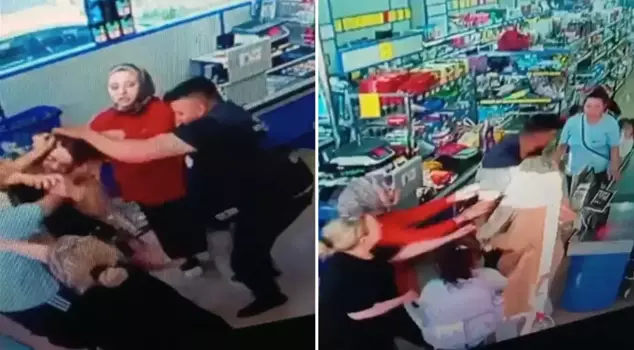 In the market, he grabbed the woman by her hair and punched her on the ground! He didn't get away with what he did.