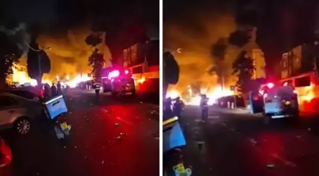 Iran's missiles hit Haifa! Flames rose from the city.