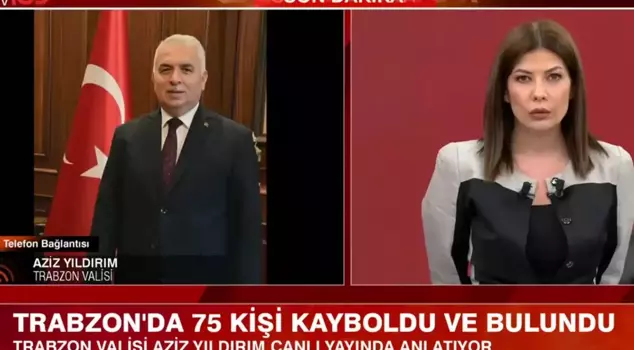 What is the current status of the 75 people who went missing in the fog? Trabzon Governor Aziz Yıldırım spoke to tv100.