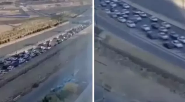 After the Israeli attacks, vehicle queues formed in Tehran! Traffic came to a standstill.