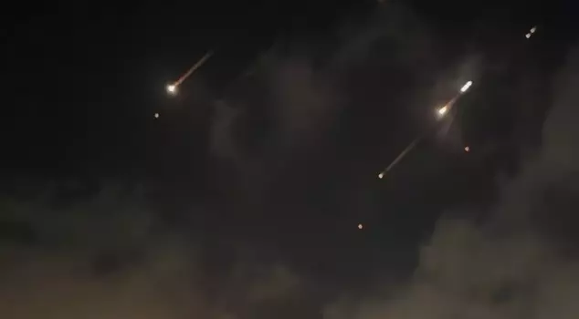The missiles fired from Iran towards Israel are in the skies over Bethlehem.