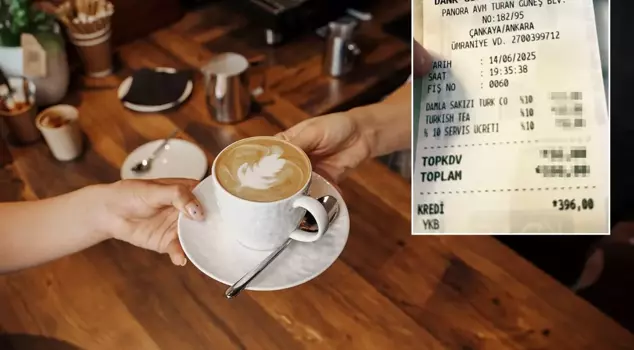 In the famous shopping mall, exorbitant prices for tea and coffee! They even charged a service fee.