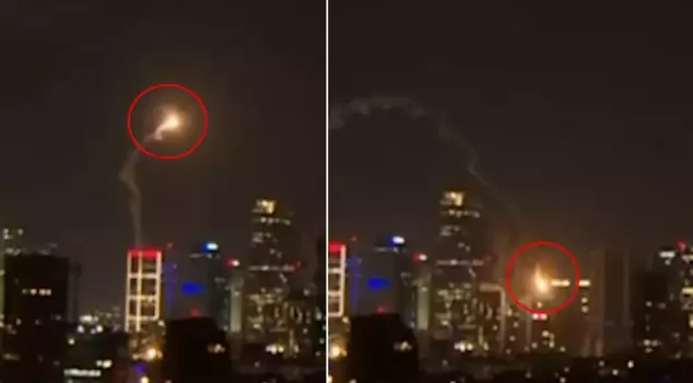 Israel's Iron Dome strikes Tel Aviv! Those moments captured on camera.