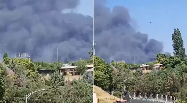 Israel has struck a TV building in Tehran again! Smoke is rising from the area.