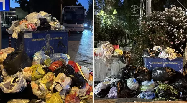Municipal workers in Buca went on strike, leading to piles of garbage in the district.