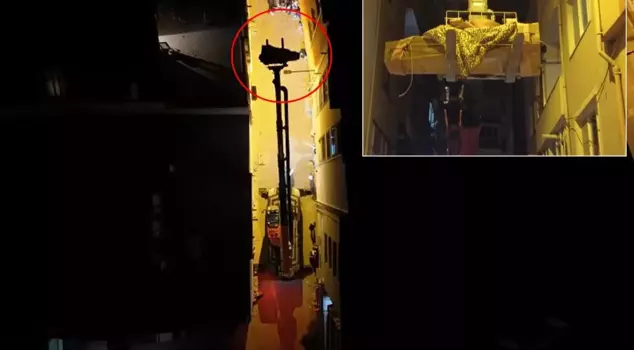 They called a crane because they couldn't take the coffin out of the house.