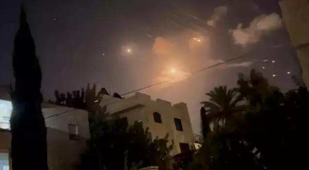 Parts of a missile fired by Iran at Israel fell in the city of Aqaba, Jordan.