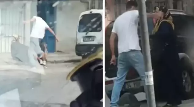 In Sultangazi, he assaulted his mother in the middle of the street; bystanders merely watched.