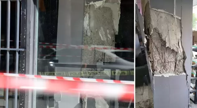 The load-bearing column of the 7-story apartment exploded like a bomb.