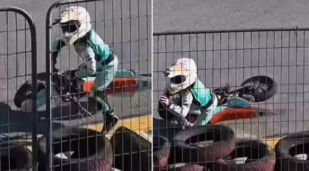 Terrifying moments on the track! 6-year-old Zayn Sofuoğlu had an accident on the track.