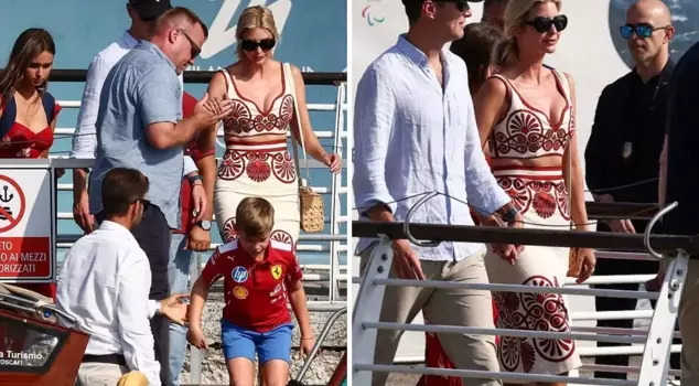 Ivanka Trump, who came to Italy for Jeff Bezos's wedding, dazzled with her elegance.