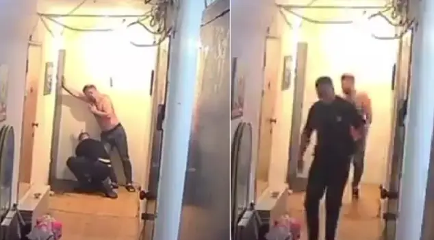 They placed a bomb at the door of their neighbors, whom they complained about the noise.