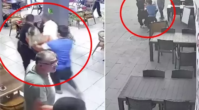 The moments when Gülizar, who was stabbed to death in the restaurant, was taken to the hospital are captured on camera.