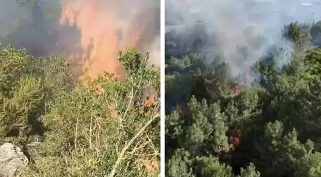 Forest fire in Istanbul! Flames rose from Aydos.