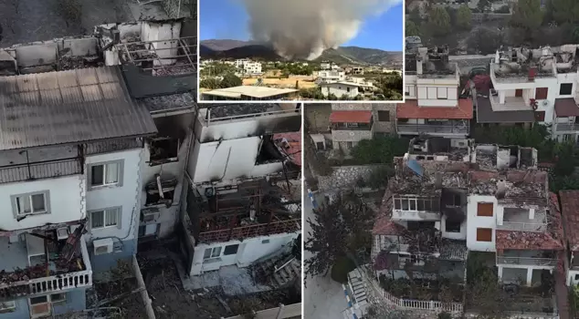 Fires continue in three provinces! Many houses have turned to ashes, and a power line exploded like a bomb.