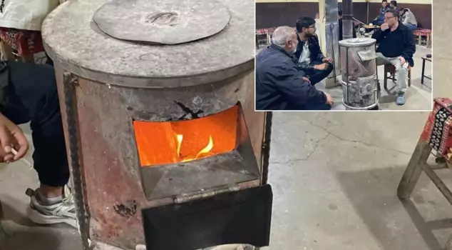 The winter has returned to the district! They are lighting the stove in July.